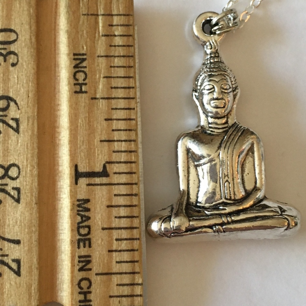 “Buddhist Awakening” Handmade 2-Layer Necklace, Buddha, Buddhism, Lotus Flower - Picture 14 of 16